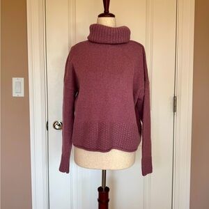 NWT Madewell Plum Turtleneck Sweater